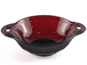 lot 167 image: Anchor Hocking Coronation Royal Ruby Small Fruit Dessert Bowl, 5 34in Depression Glass.