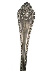 lot 172 image: STERLING SILVER - Alvin Co Wellington (1897) Dinner Fork - Letter D hand Engraved on Handle