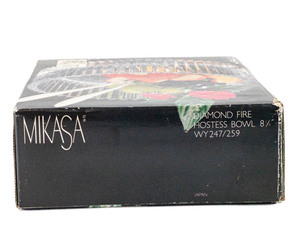 lot 215 image: CRYSTAL Mikasa Diamond Fire 8 Hostess Bowl - In Original Packaging. 8 12in x 2 78in