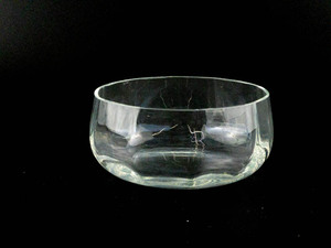 lot 235 image: Set of Four Optic Clear Glass Bowls Blown Glass.