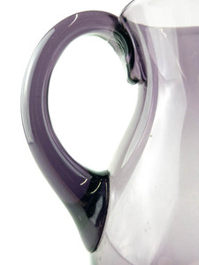 lot 236 image: Amethyst 8in Pitcher Blown Glass.