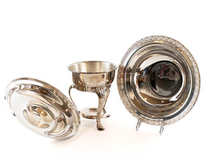 lot 58 image: WM Rogers Silverplate Hollowware.