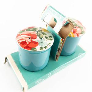 lot 198 image: PIONEER WOMAN-Vintage Floral Ceramic Salt and Pepper Set, New In Packaging - unopened. ChinaPorcelain.
