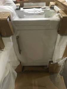 SUDIO Taylor 20 in. W x 15 in. D x 34 in. H Bath Vanity in White with Ceramic Vanity Top in White with White Basin  Customer Returns See Pictures