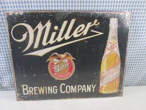 lot 2 image: (EC1) Miller Brewing Company Tin Si...