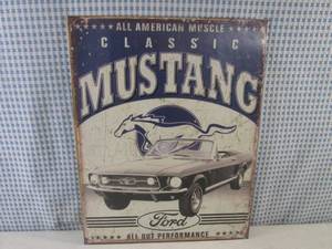 lot 6 image: (FS) Classic Mustang Tin Sign 12 1...