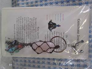 lot 36 image: (FS) Rose Quartz Gemstone Keychain...