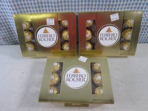 lot 48 image: (B-3) 3 Boxes Ferrero Rocher Fine H...