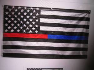 lot 61 image: (EC1) 3 ft x 5 ft Red and Blue Line...