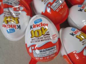lot 83 image: (B-3) 12 Kinder Joy Eggs Past Date...