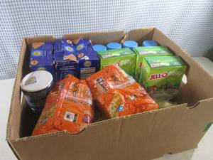lot 93 image: (C-2) Box Full of Assorted FoodsSn...