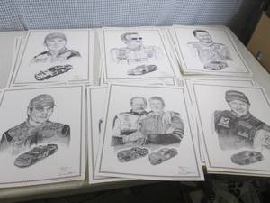 lot 189 image: (CS) NASCAR Driver Prints 2 each Ea...
