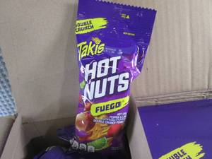lot 201 image: (EC2) Case 36 Bags Takis Hot Nuts F...