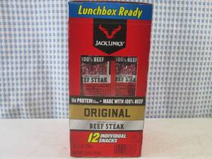 lot 242 image: (B-3) Box of 12 Jack Links Original...
