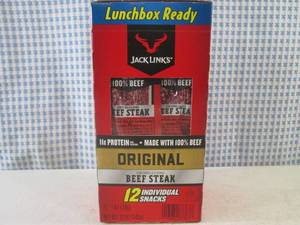 lot 243 image: (B-3) Box of 12 Jack Links Original...