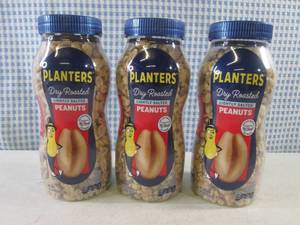 lot 244 image: (B-4) 3 Bottles Planters Dry Roaste...