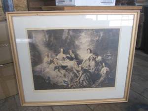 lot 275 image: (HDW) Vintage Framed Print 34 W x ...