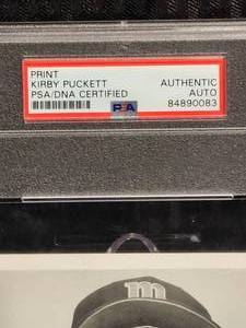 lot 1 image: Minnesota Twins World Series Champion HOFer Kirby Puckett  Autograph