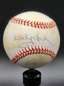 lot 4 image: New York Yankee HOFer Whitey Ford Autographed Baseball with COA