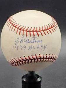 lot 31 image: Torontos Blue Jays 1979 AL ROY Alfredo Griffin Autographed Baseball No COA