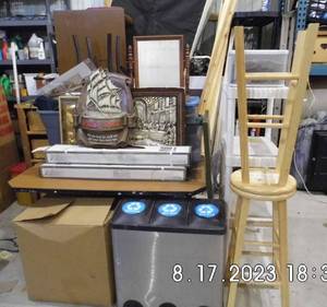 lot 51 image: Bar Stools, Shelving, Recyclable Unit, Plus
