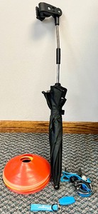 lot 1 image: SLINGER Slam Pack Tennis Ball Machine Base with Tennis Balls
