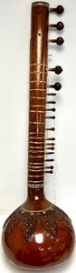 lot 13 image: INDIAN MAHARAJA Vilayet Khan Stye Sitar with case
