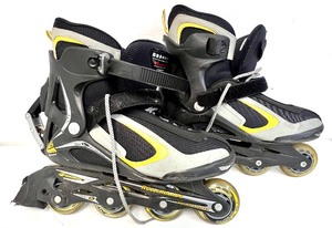 lot 56 image: ROLLERBLADE SHOCK ERASER ABEC5 Max Wheel Size 88mm Composite Rollerblades with TURBOSKE Helmet