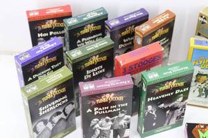 lot 2 image: Lot of Laurel & Hardy & 3 Stooges VHS Tapes