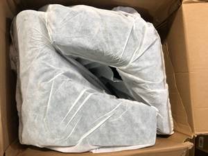 Boyel Living Light Green Velvet Dinning Chair with Pulling Handle and Adjustable Foot Nails(Set of 2) Customer Returns See Pictures
