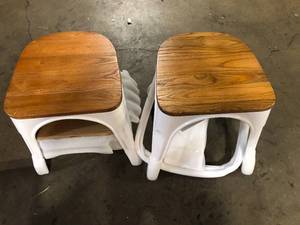 StyleWell Finwick White Metal Dining Chair (Set of 2)  Customer Returns See Pictures