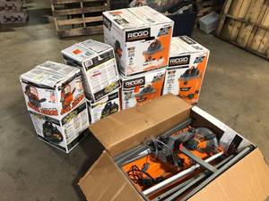 Lot of Assorted Ridgid Power Tools and Hardware  Various Models and Conditons Customer Returns See Pictures