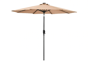 lot 8 image: NEW Sun Ray 9 Solar Umbrella, Taupe