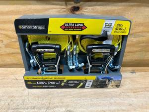 lot 21 image: SMARTSTRAPS Pack of 2- 20 ft Commercial Ratchet Tie Downs