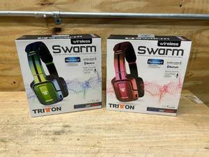 lot 12 image: TRITTON Lot of 2- Swarm Wireless Bluetooth Headsets