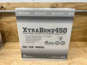 lot 93 image: PREMIER BUILDING SOLUTIONS Case of Xtra Bond 450 Neutral Cure Silicone Sealant- Clear (24 tubes)