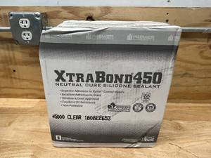 lot 111 image: PREMIER BUILDING SOLUTIONS Case of Xtra Bond 450 Neutral Cure Silicone Sealant- Clear (24 tubes)