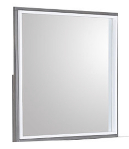 lot 9 image: NEW CLASSIC FURNITURE Zephyr Mirror WhiteGray