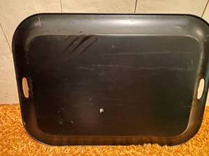 lot 175 image: Retro Metal Hand Painted Floral Themed Serving Tray
