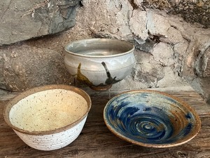 lot 35A image: Three Artisan Pottery Bowls