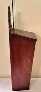 lot 171 image: Vintage Candle Storage Box with Leather Hinged Top