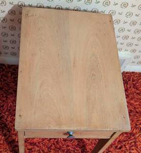 lot 98 image: Small Vintage Wood Nightstand
