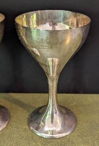 lot 110 image: Pair of International Sterling Silver Wine Goblets
