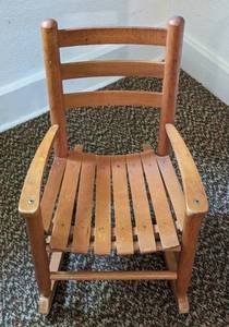 lot 114 image: Two Vintage Wood Childrens Chairs