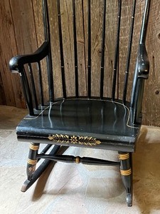 lot 170 image: Vintage Harvard Seal Rocking Chair