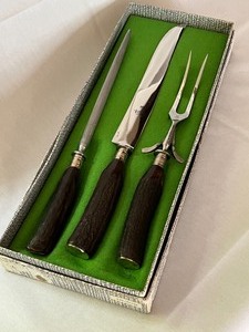 lot 199 image: Vintage J.A. Henckels Three Piece Carving Set