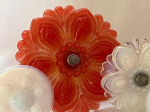 lot 205 image: Vintage Sandwich Glass Style Curtain Tie Backs