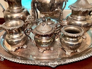 lot 20A image: Vintage Silver Plate Tea Service
