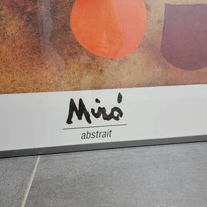lot 2 image: Framed Miro Abstrait 1935 Poster Print  1989 by Formie, Italy