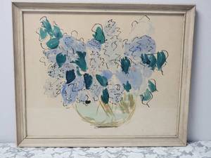 lot 13 image: Original Framed Water Color Still Life by Cindy Turner